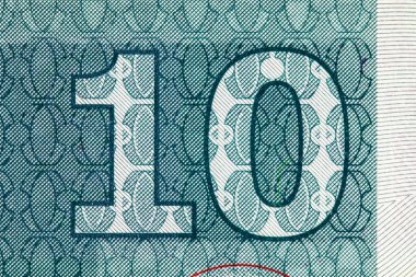 Emalangeni Eswatini (Svaziland) banknotunun bir parçası. Eswatini 'nin hibrit parası.