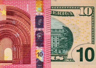 Amerika Birleşik Devletleri 'nden 10 dolar ve Avrupa Birliği' nden 10 avro..