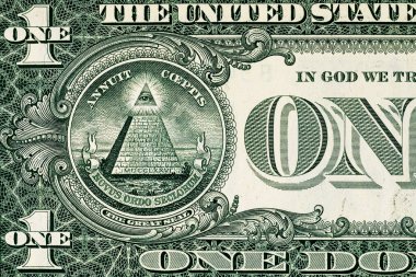 Amerika Birleşik Devletleri 'nin 1 dolarlık banknotu tasarım amaçlı. Para Amerika Birleşik Devletleri