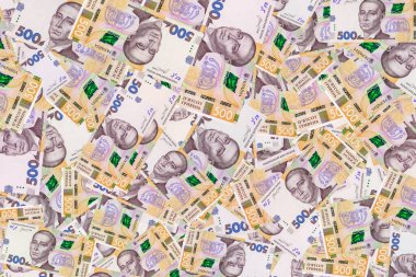 Ukrayna banknotu 500 Hryvnia Grigori Skovoroda 'nın portresi. Ukrayna 'nın kağıt parası