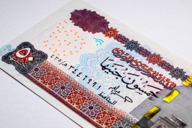 Ebu Abbas al-Mursi Camii ile Mısır 'ın 50 Pound Banknote' unun ön tarafında. Mısır ve Afrika 'nın Parası