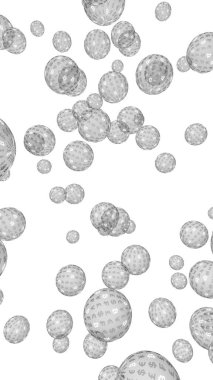 Bitcoin ekonomik balonu. Şifreli para birimi 3 boyutlu illüstrasyon. İş konsepti. Beyaz arka planda gümüş baloncuklar. Bit, Coin, madencilik konsepti