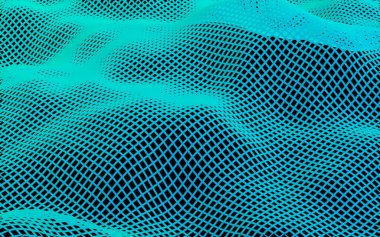 Karanlık bir arka plan üzerinde soyut manzara. Siber uzay şebekesi. merhaba teknoloji ağı. 3d illüstrasyon