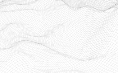 Beyaz arka planda soyut manzara. Siber uzay şebekesi. merhaba teknoloji ağı. 3d teknoloji illüstrasyon. 3d illüstrasyon