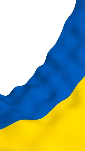 Flag Ukraine White Background National Flag State Ensign Blue Yellow — Stock Photo, Image