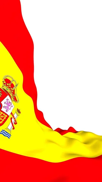 Bandeira Espanha Símbolo Oficial Estado Reino Espanha Conceito Web Páginas — Fotografia de Stock