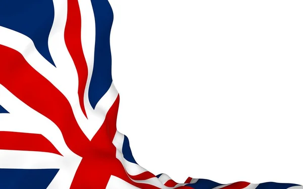 Flagge Des Großen Britanniens Schwenkend Britische Flagge Vereinigtes Königreich Großbritannien — Stockfoto