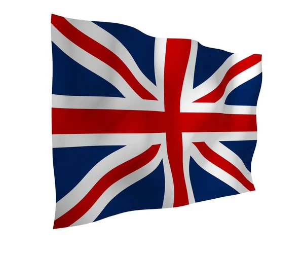 Waving Flag Great Britain British Flag United Kingdom Great Britain — Stock Photo, Image