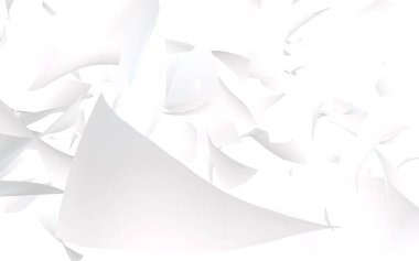 Uçan kağıtlar beyaz arka planda izole edilmiş. Soyut para havada uçuşuyor. 3d illüstrasyon