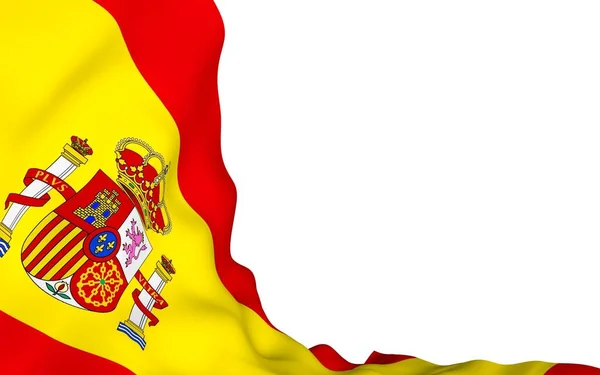 Spaniens Flagga Konungariket Spaniens Officiella Statssymbol Begreppet Webb Sportsidor Språkkurser — Stockfoto