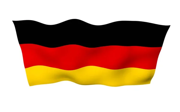 Deutschland Fahne Großformatige Illustration Staatssymbol Der Bundesrepublik Deutschland Rendering — Stockfoto