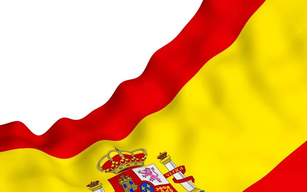 Spaniens Flagga Konungariket Spaniens Officiella Statssymbol Begreppet Webb Sportsidor Språkkurser — Stockfoto