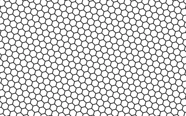 Beyaz arka planda siyah bal peteği. Çokgenin perspektif görüntüsü bal peteğine benziyor. İzometrik geometri. 3B illüstrasyon
