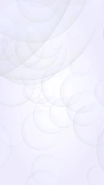 抽象的な白い背景 光の透明な泡で背景 垂直方向 3Dイラスト — ストック写真