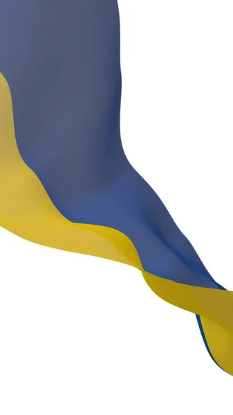 Bendera Ukraina Dengan Latar Belakang Putih Bendera Nasional Dan Bendera Stok Gambar Bebas Royalti