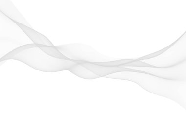 Beyaz soyut arka plan. Dalgalanan beyaz eşarp. Rüzgarın beyaz kumaşında sallanıyor. 3B illüstrasyon