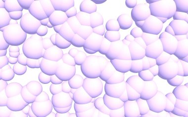 Pembe topların 3 boyutlu görüntüsü. Soyut duvar kağıdı ve arkaplan. 3B illüstrasyon