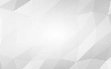 Beyaz soyut arka plan. Lowpoly arka planı. Buruşmuş kağıt. 3B illüstrasyon