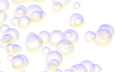 Mor kabarcıklar ile açık pastel renkli arka plan. Duvar kağıdı, doku mor balonlar. 3d illüstrasyon