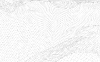 Beyaz arka planda soyut manzara. Siber uzay şebekesi. merhaba teknoloji ağı. 3d teknoloji illüstrasyon. 3d illüstrasyon