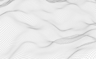 Beyaz arka planda soyut manzara. Siber uzay şebekesi. merhaba teknoloji ağı. 3d illüstrasyon