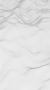 Beyaz arka planda soyut manzara. Siber uzay şebekesi. merhaba teknoloji ağı. 3d illüstrasyon