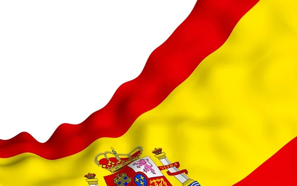 Spaniens Flagga Konungariket Spaniens Officiella Statssymbol Begreppet Webb Sportsidor Språkkurser — Stockfoto