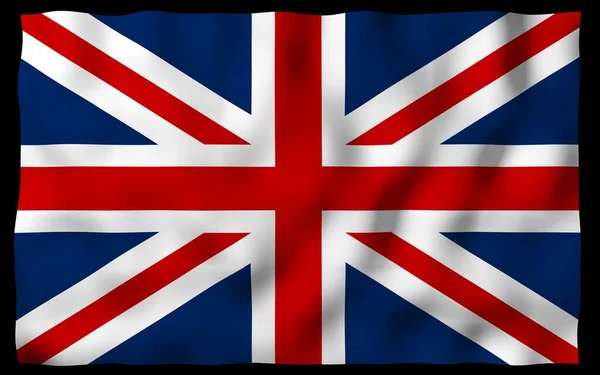 Drapeau Agitant Grande Bretagne Sur Fond Sombre Drapeau Britannique Royaume — Photo