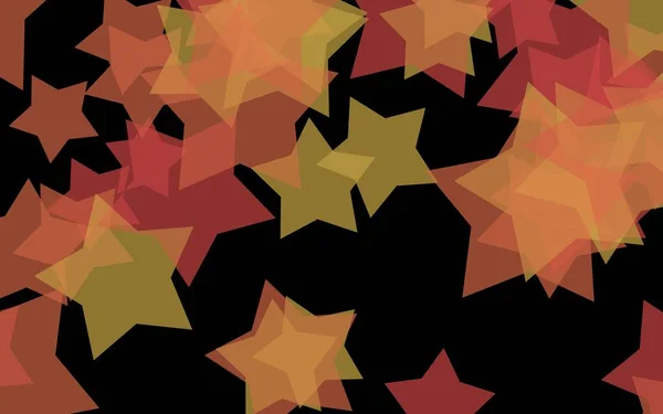 Πολύχρωμα Ημιδιαφανή Αστέρια Σκούρο Φόντο Πορτοκαλί Τόνους Απεικόνιση — Φωτογραφία Αρχείου