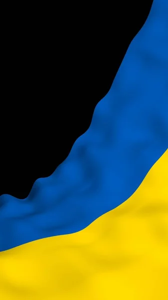 Флаг Украины Темном Фоне Государственный Флаг Флаг Штата Синий Желтый — стоковое фото