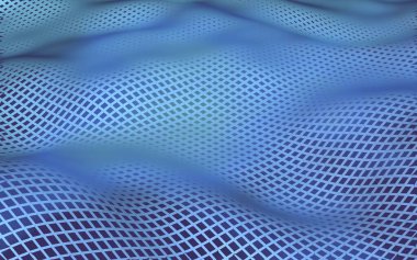 Mor-mavi arka planda soyut bir manzara. Siber uzay şebekesi. Merhaba teknik ağ. 3B illüstrasyon