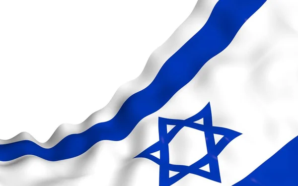 Bandera Israel Símbolo Estatal Del Estado Israel Una Estrella Azul — Foto de Stock