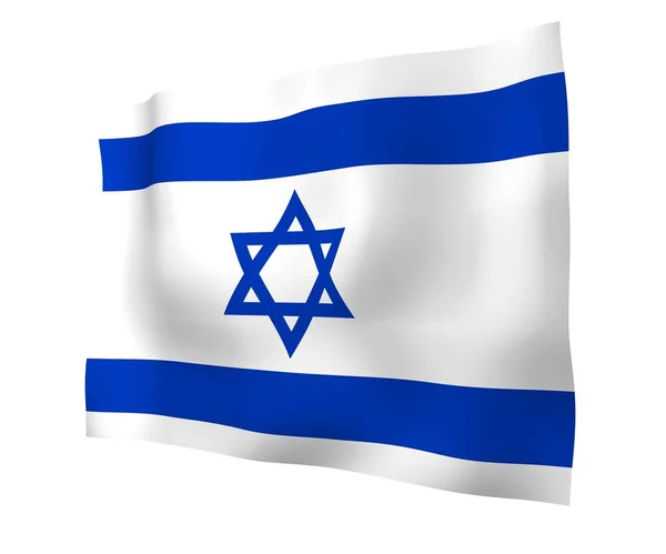 Bandera Israel Símbolo Estatal Del Estado Israel Una Estrella Azul — Foto de Stock