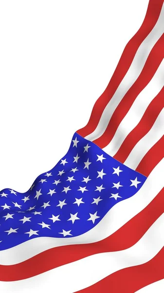 Machająca Flaga Stanów Zjednoczonych Ameryki Gwiazdy Paski Stanowy Symbol Usa — Zdjęcie stockowe