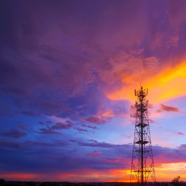 Telecommunication tower Silhouette clipart