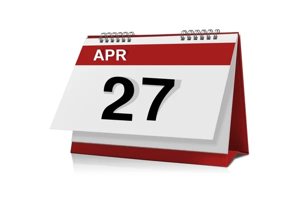 4 月のデスクトップ カレンダー — ストック写真