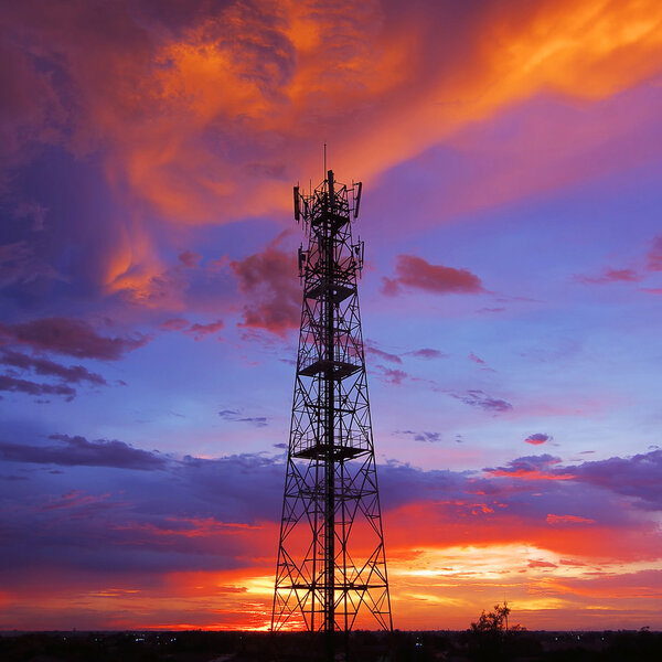 Telecommunication tower Silhouette