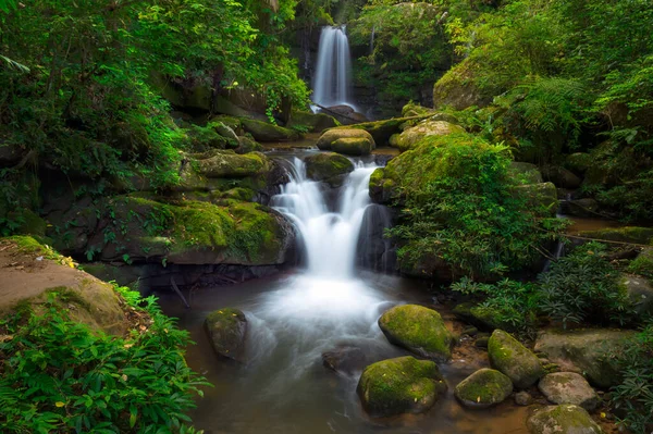 Beautiful Sapan Waterfall Khun Nan National Park Sapan Village Boklua — Stock Photo, Image