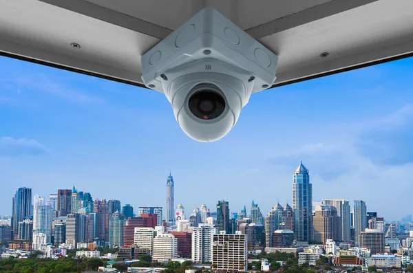 CCTV and city view — Zdjęcie stockowe