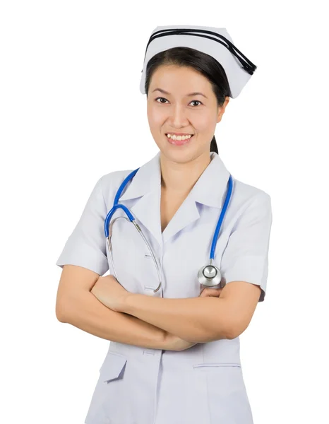 Asian nurse isolated — Stock Photo, Image