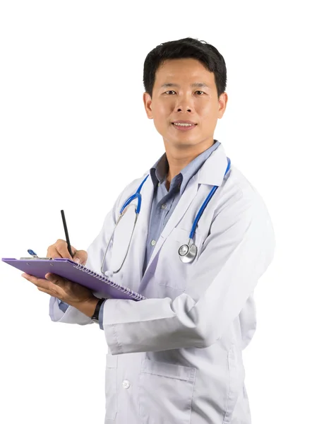 Azjatycki lekarz na białym tle Zdjęcie Stockowe