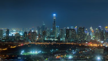 Bangkok gece görünümü