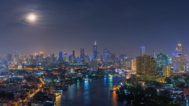 Panoramic Bangkok at night