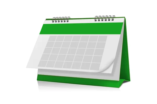 Empty  green  calendar — Stock Photo, Image