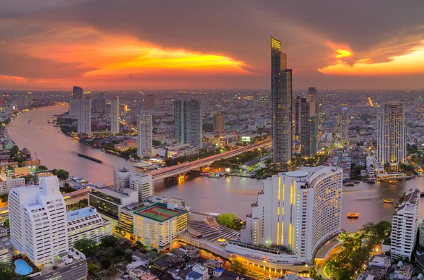 Chao phraya flodlandskap — Stockfoto