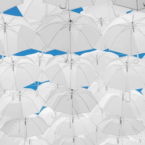 White Umbrella decorations. — Stock Photo, Image