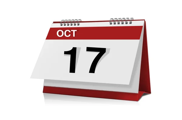 Octubre 17 calendario de escritorio —  Fotos de Stock