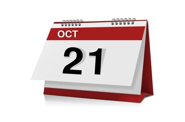 Octubre 21 calendario de escritorio —  Fotos de Stock