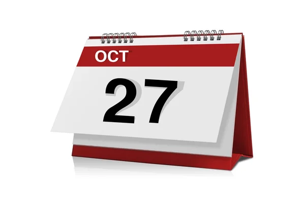 27 de outubro calendário desktop — Fotografia de Stock