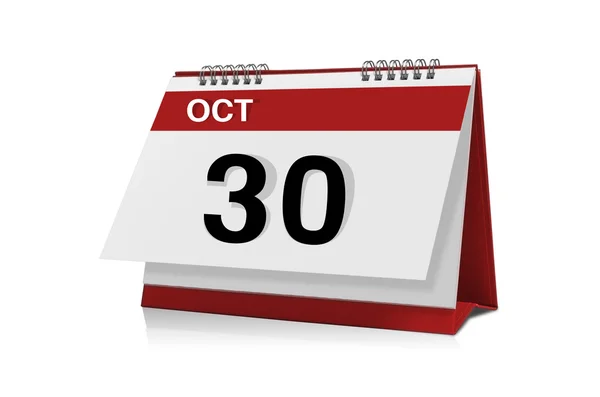 30 ottobre calendario desktop — Foto Stock